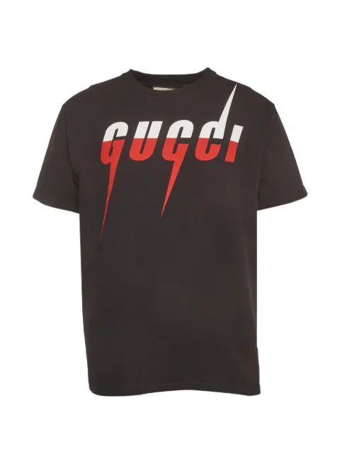 Gucci Pre-Owned logo-print T-shirt Black 1407992