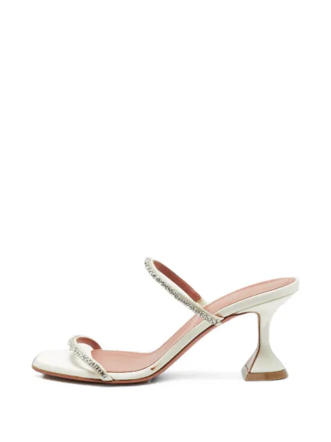 Amina Muaddi Glida crystal-embellished sandals White 1408925