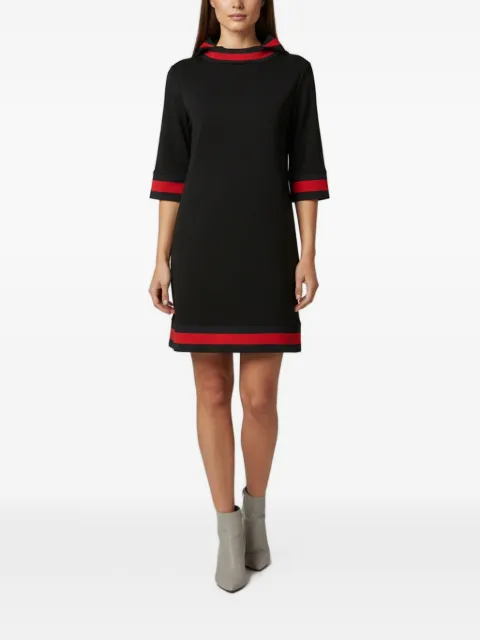 Gucci Pre-Owned Web-stripe hoodie mini dress Black 1406668