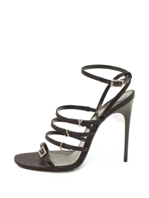 Saint Laurent Pre-Owned Jerry ankle-strap sandals Black 1408727
