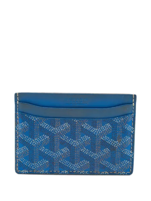 Goyard Pre-Owned 2016 Saint Sulpice Goyardine card holder Blue 1406527