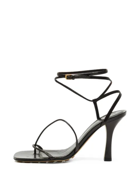 Bottega Veneta Pre-Owned square-toe ankle-strap sandals Brown 1408571