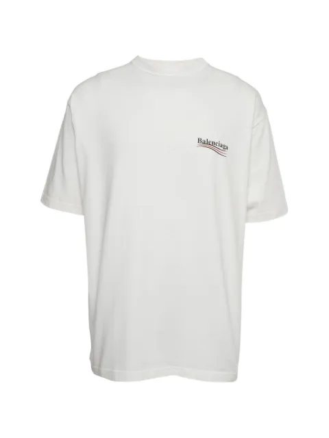 Balenciaga Pre-Owned 2020 Political Campaign logo t-shirt White 1407990