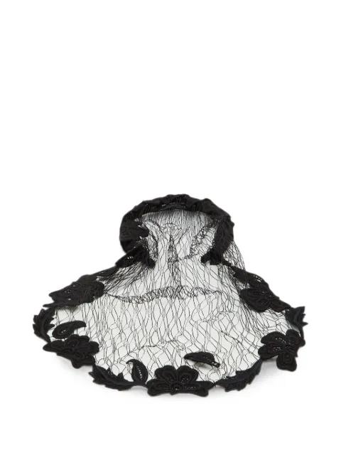 Dolce & Gabbana Pre-Owned lace-trim veil headband Black 1406709