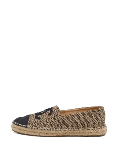 CHANEL Pre-Owned CC cap-toe espadrilles Neutrals 1407627
