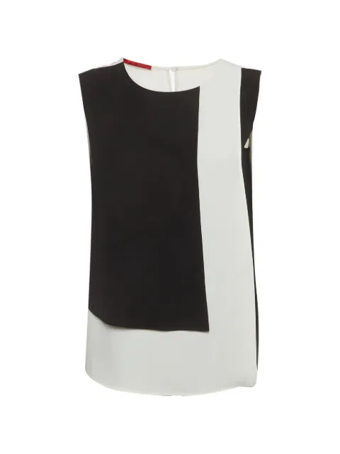 Carolina Herrera Vintage colorblock crepe blouse Black 1410347