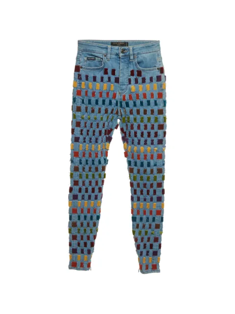 Dolce & Gabbana Pre-Owned Ribbon Audrey velvet jeans Blue 1387815