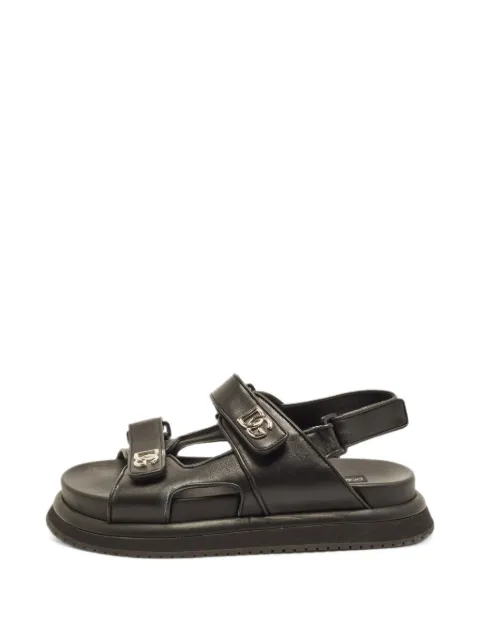 Dolce & Gabbana Pre-Owned DG Logo slingback sandals Black 1409428