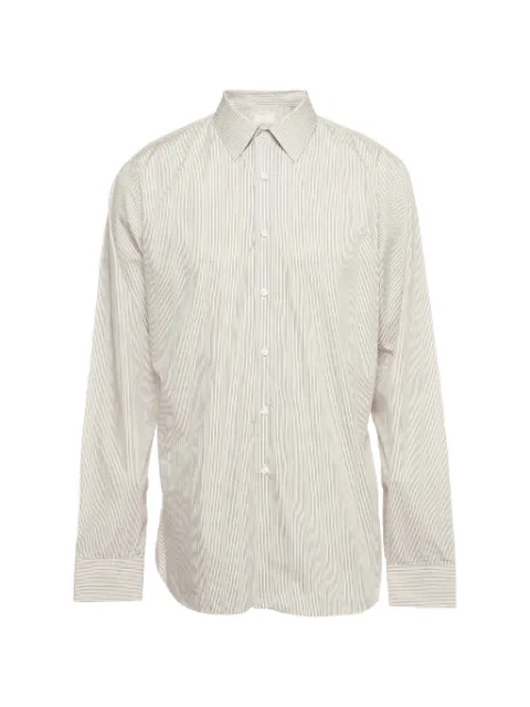 Prada Pre-Owned striped button-down shirt White 1408587