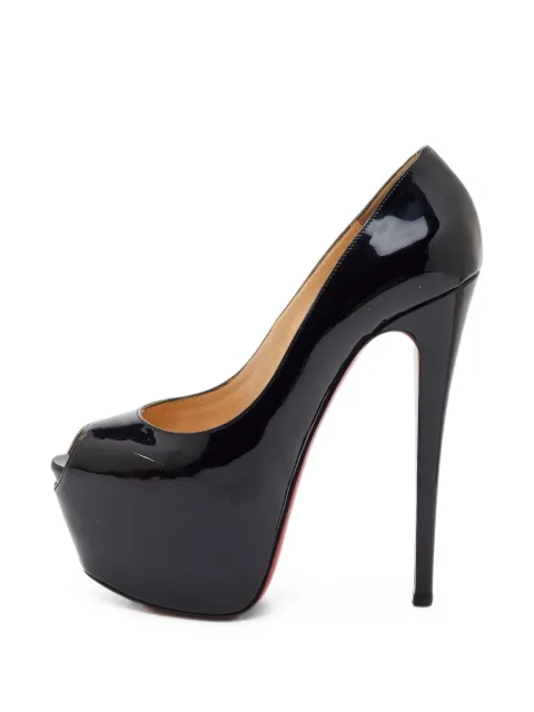 Christian Louboutin Pre-Owned Daffodile peep-toe platform pumps Black 1407823