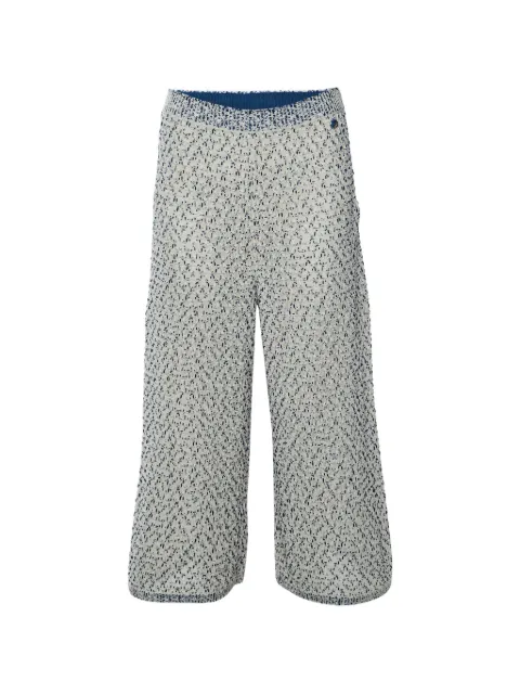 CHANEL Pre-Owned textured knit culottes Neutrals 1409374