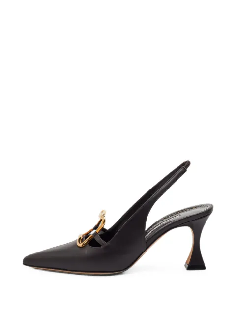 Manolo Blahnik Nikkal buckle slingback pumps Brown 1408795