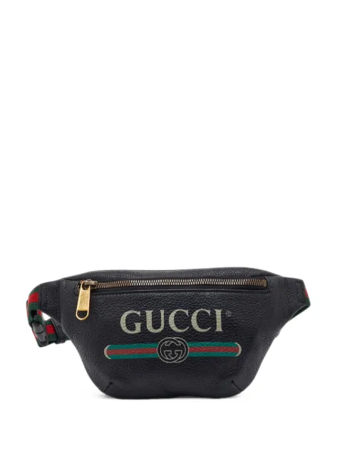 Gucci Pre-Owned small Logo Web belt bag Black 1409382