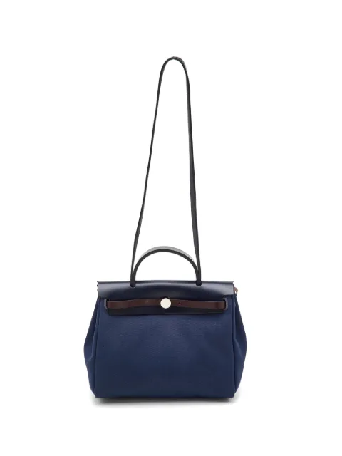 Hermès Pre-Owned 2023 31 Herbag Zip clou de selle tote bag Blue 1409254