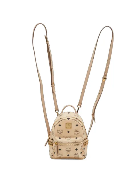 MCM Pre-Owned Visetos Stark backpack Neutrals 1408887