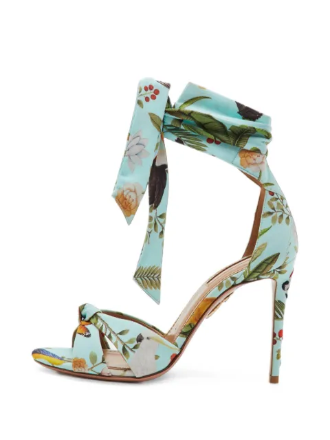 Aquazzura Knot printed sandals Blue 1409318