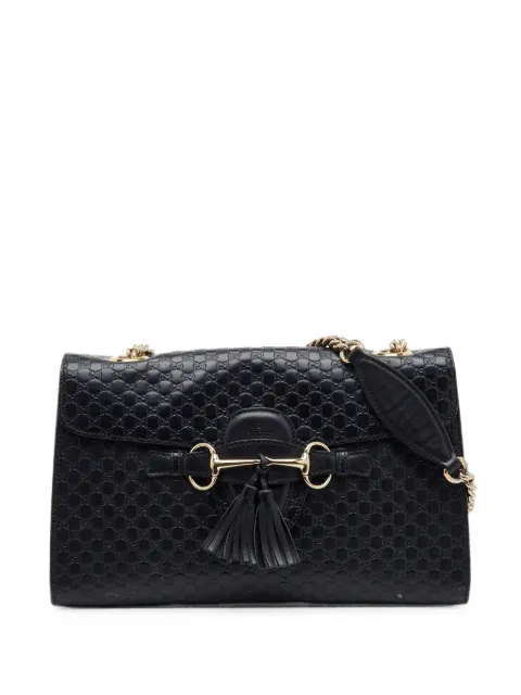 Gucci Pre-Owned medium Emily Microguccissima shoulder bag Black 1409225