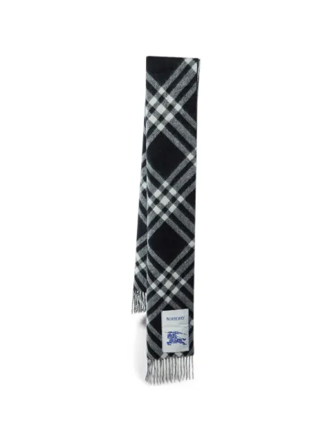 Burberry Pre-Owned cashmere fringed scarf Black 1406686