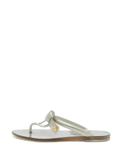 Louis Vuitton Pre-Owned bow-detail sandals Silver 1409032
