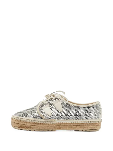 Christian Dior Pre-Owned espadrille lace-up sneakers Silver 1408597