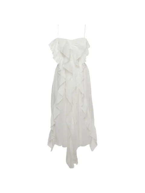 Chloé Pre-Owned ruffled strappy dress White 1408640