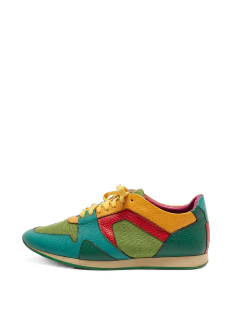 Burberry Pre-Owned Prorsum panelled low-top sneakers Green 1388575