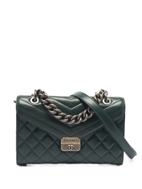 CHANEL Pre-Owned 2016-2017 Mad About quilting shoulder bag Green 1408758