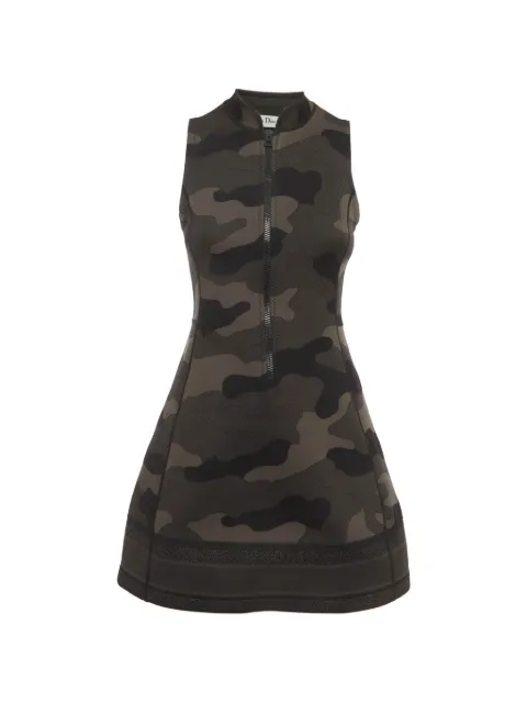 Christian Dior Pre-Owned high-neck sleeveless mini dress Green 1406409