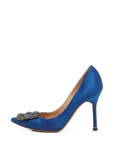 Manolo Blahnik Hangisi buckle heeled pumps Blue 1408820