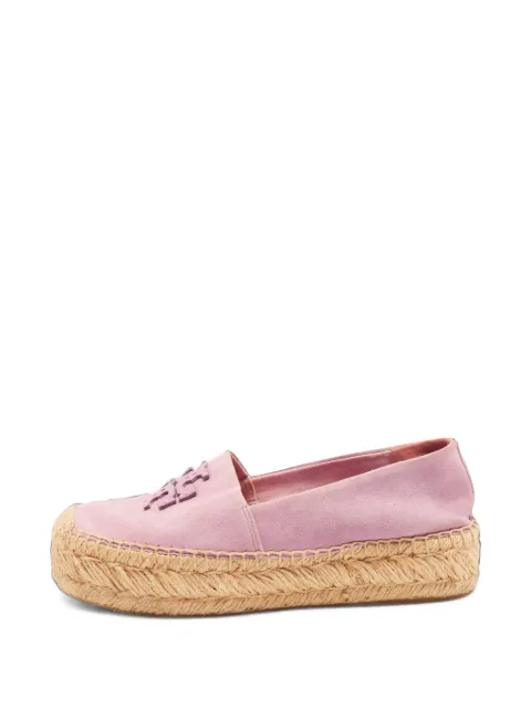 Tory Burch Double T platform espadrille flats Pink 1409080