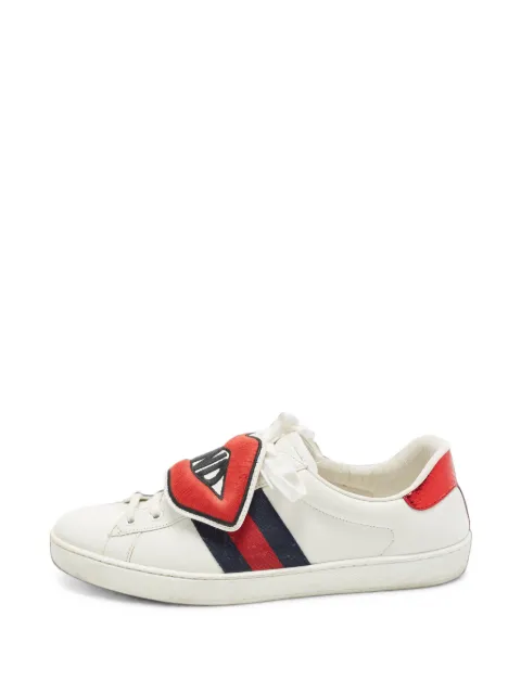 Gucci Pre-Owned Ace removable-patch sneakers White 1409209