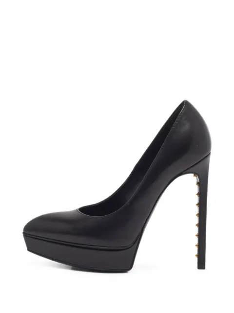 Saint Laurent Pre-Owned Janis studded-heel pumps Black 1408786