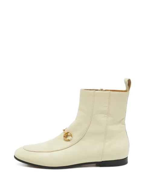 Gucci Pre-Owned Jordaan Horsebit ankle boots Neutrals 1409377