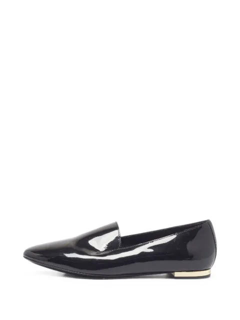 Burberry Pre-Owned pointed-toe leather loafers Black 1408837