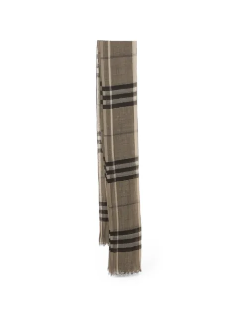Burberry Pre-Owned monochrome checked scarf Grey 1405717