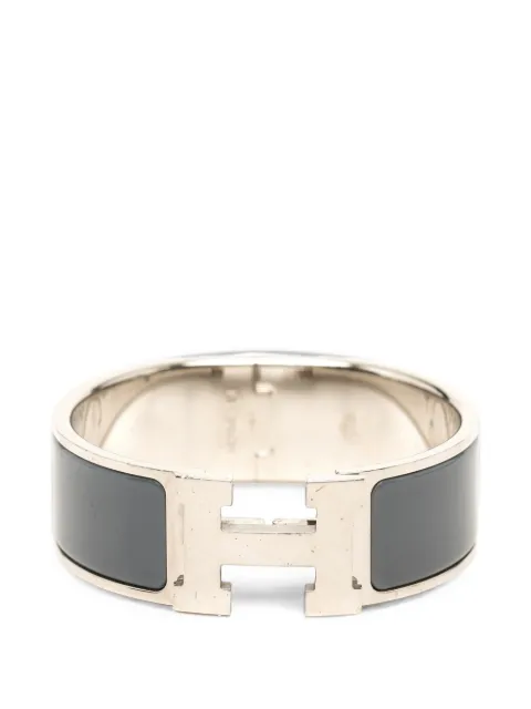 Hermès Pre-Owned 2000-2026 Wide Enamel Clic Clac H Bracelet PM costume bracelet Grey VVMO2ZD1WYFSQ6QI