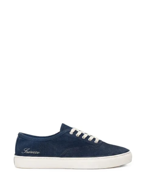 Scarosso Sirio cotton drill sneakers Blue SIRIOSNEABLUKNIT