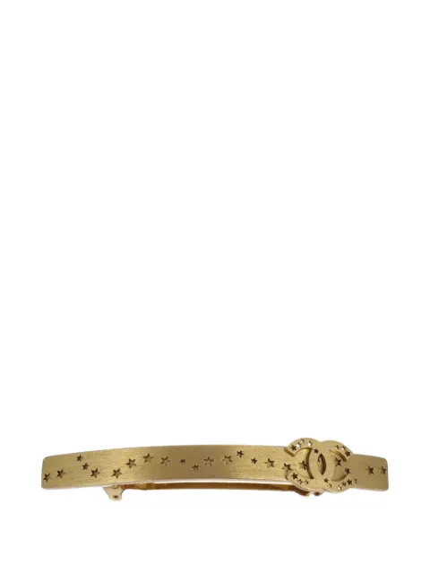 CHANEL Pre-Owned 2003 Star CC barrette Gold 168308
