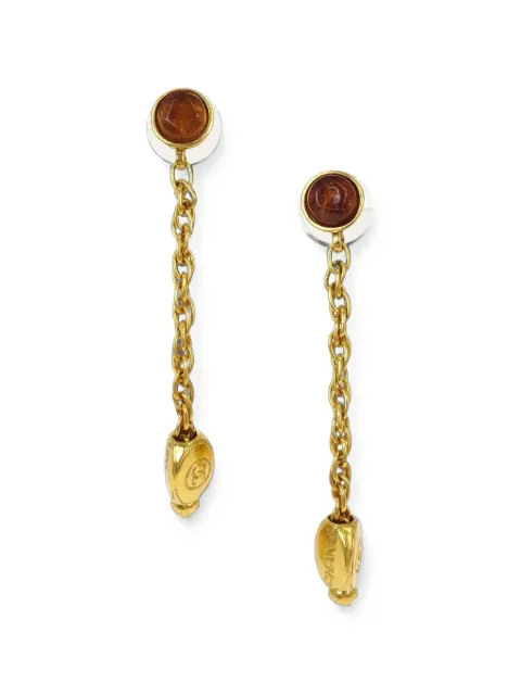 CHANEL Pre-Owned 1999 drop-design earrings Gold 179286