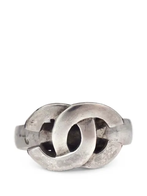 CHANEL Pre-Owned 2001 CC ring Silver 188937