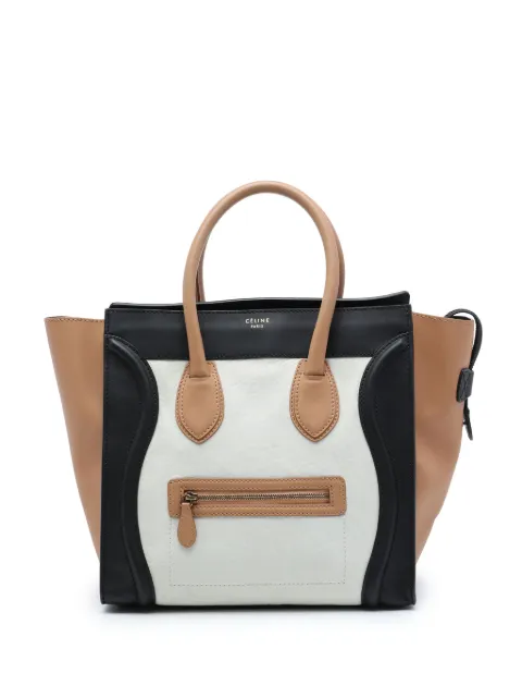 Celine Pre-Owned 2011 Mini Tricolor Calfskin Luggage tote bag White RYRVKY2XHTB6IGRH