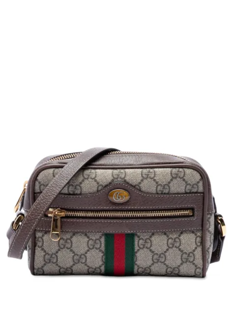 Gucci Pre-Owned 2016-2026 Mini GG Supreme Web Ophidia crossbody bag Neutrals RGO3AQP0KBE9EDYA
