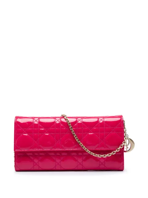Christian Dior Pre-Owned 2014 Patent Cannage Lady Dior Wallet On Chain crossbody bag Pink SXCY4ZGZ0DLFKXI7