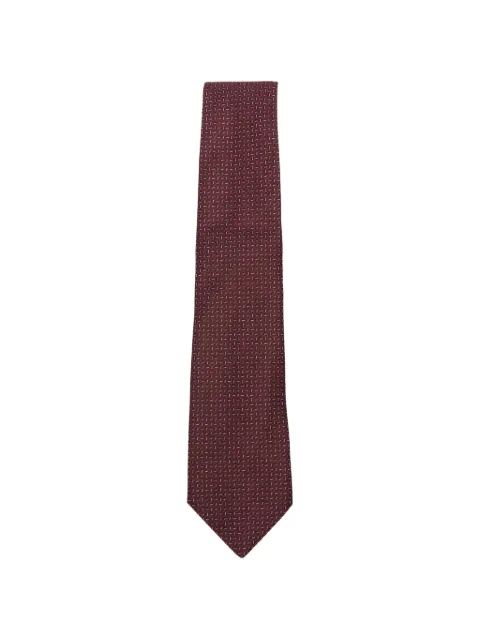 Canali micro-pattern silk tie Red HJ04640