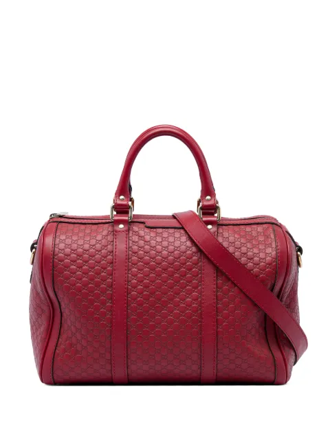 Gucci Pre-Owned 2016-2026 Medium Microguccissima Joy Boston Bag satchel Red B225JLJ33WYGUTPV
