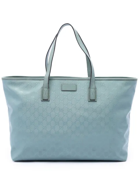 Gucci Pre-Owned 2016-2026 Large GG Imprime tote bag Blue 1E86MS4EWWPC2KBD