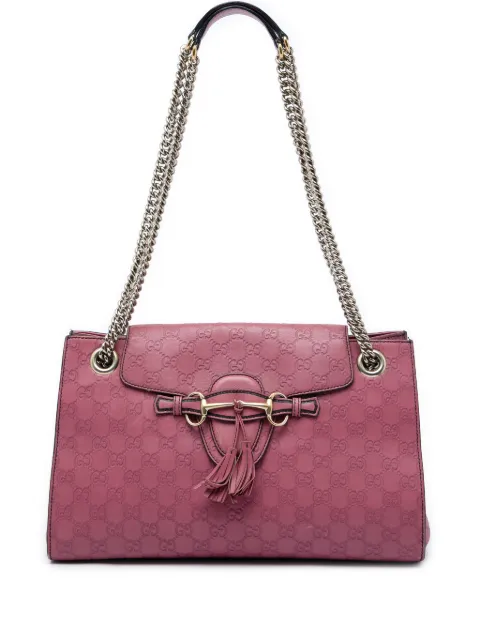 Gucci Pre-Owned 2016-2026 Large Guccissima Emily shoulder bag Pink B794A4I3PPPLBWX1