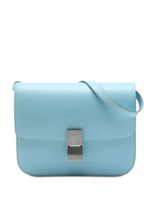 Celine Pre-Owned 2017 Medium Calfskin Classic Box crossbody bag Blue DICBJAEWRUFBHS3E