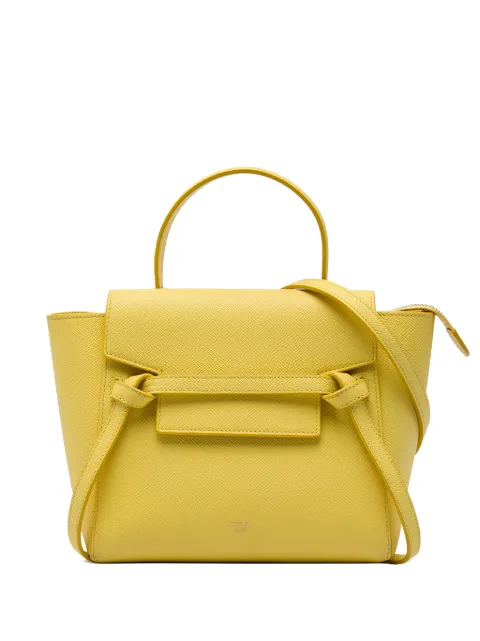 Celine Pre-Owned 2019 Nano Grained Calfskin Belt Bag satchel Yellow 6BTAHFPDAS00V4JP