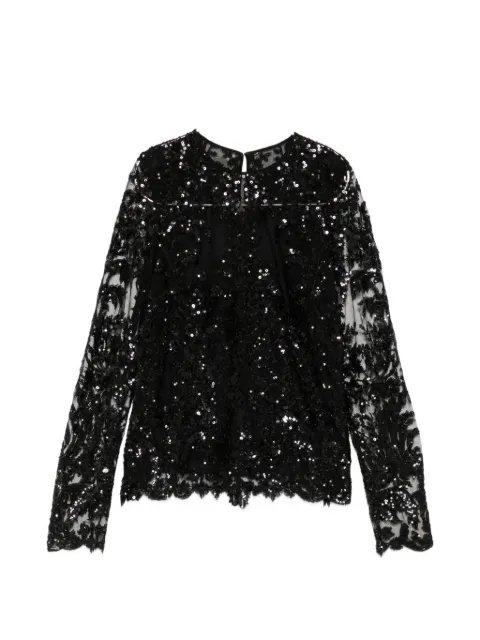 Naeem Khan sequin-embellished top Black 152T26
